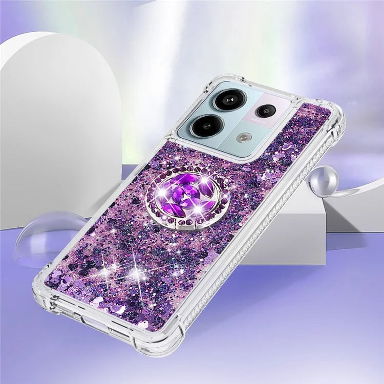 YB Quicksand Series-7 for Xiaomi Redmi Note 13 Pro 5G / Poco X6 5G Case Kickstand TPU Phone Cover