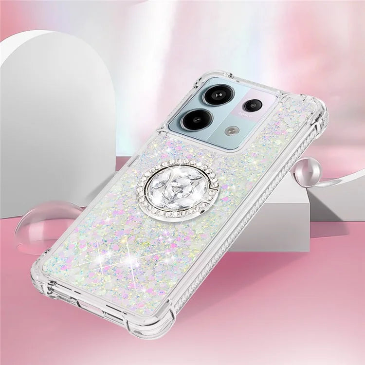 YB Quicksand Series-7 for Xiaomi Redmi Note 13 Pro 5G / Poco X6 5G Case Kickstand TPU Phone Cover