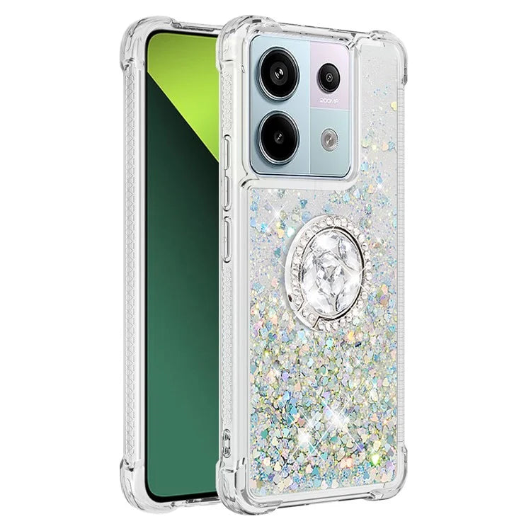 YB Quicksand Series-7 for Xiaomi Redmi Note 13 Pro 5G / Poco X6 5G Case Kickstand TPU Phone Cover