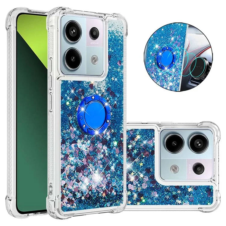 YB Quicksand Series-7 for Xiaomi Redmi Note 13 Pro 5G / Poco X6 5G Case Kickstand TPU Phone Cover