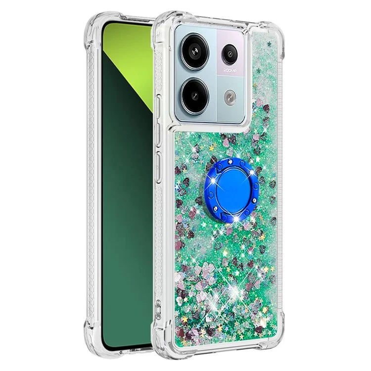 YB Quicksand Series-7 for Xiaomi Redmi Note 13 Pro 5G / Poco X6 5G Case Kickstand TPU Phone Cover