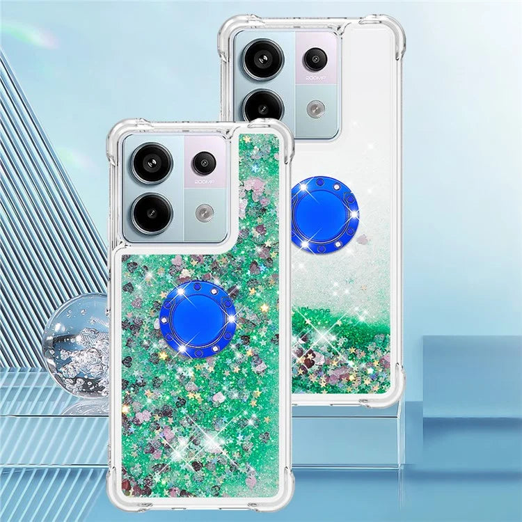 YB Quicksand Series-7 for Xiaomi Redmi Note 13 Pro 5G / Poco X6 5G Case Kickstand TPU Phone Cover