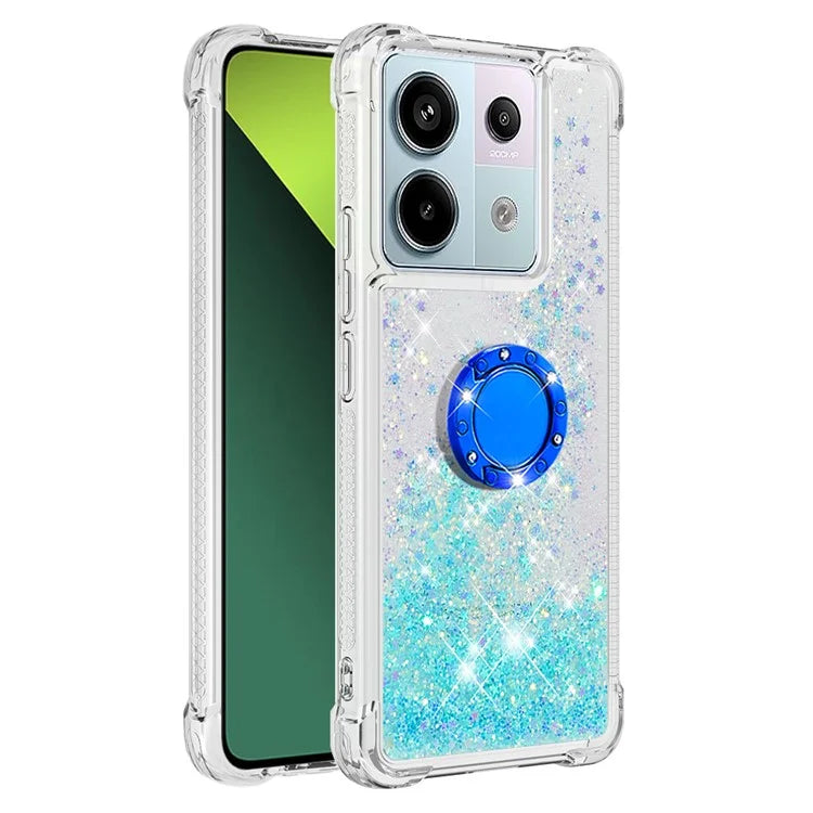 YB Quicksand Series-7 for Xiaomi Redmi Note 13 Pro 5G / Poco X6 5G Case Kickstand TPU Phone Cover