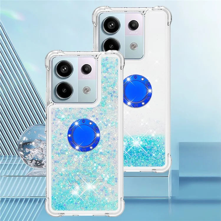 YB Quicksand Series-7 for Xiaomi Redmi Note 13 Pro 5G / Poco X6 5G Case Kickstand TPU Phone Cover