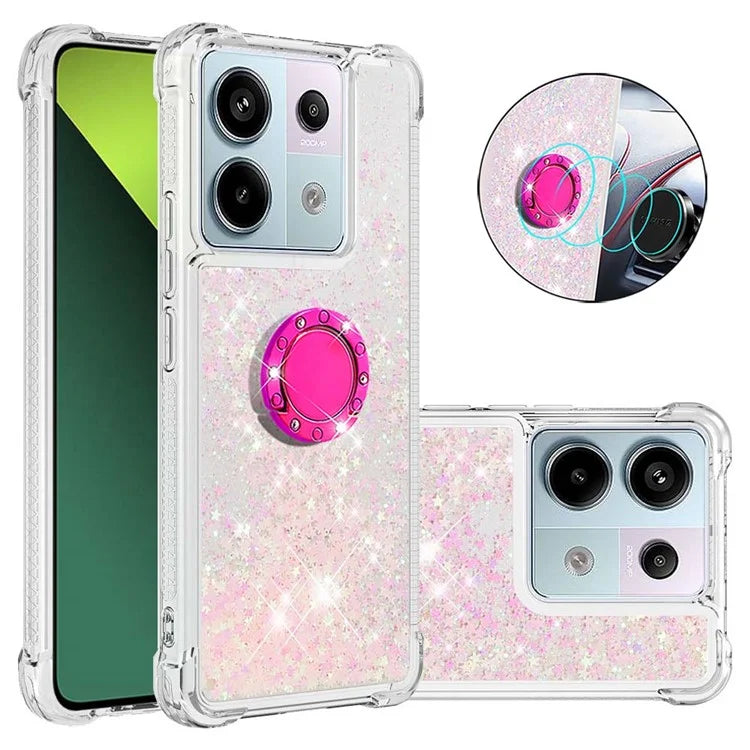 YB Quicksand Series-7 for Xiaomi Redmi Note 13 Pro 5G / Poco X6 5G Case Kickstand TPU Phone Cover