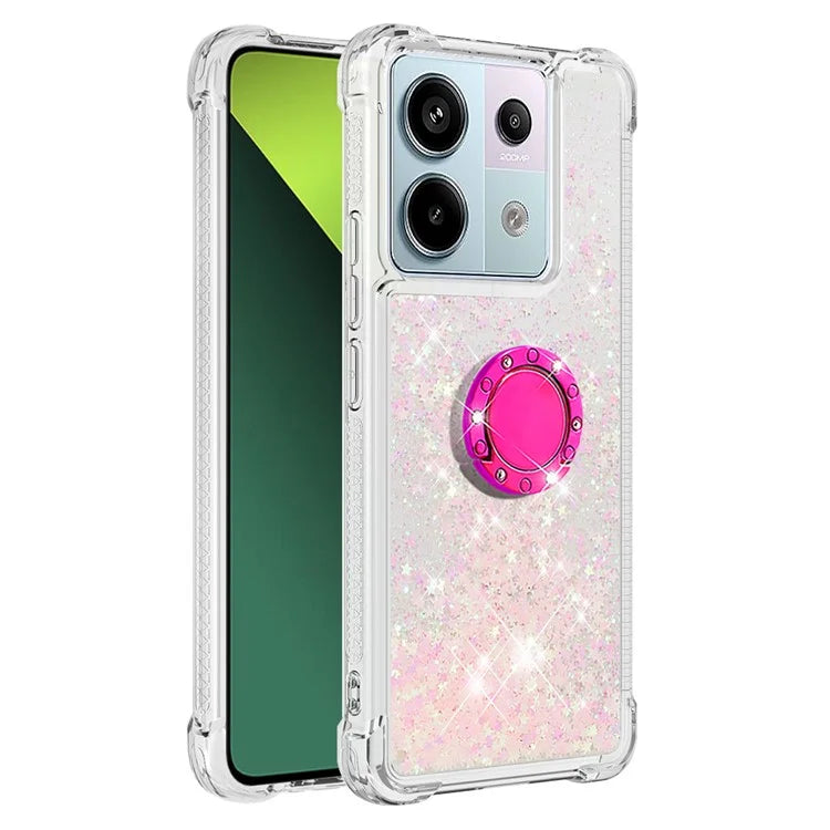 YB Quicksand Series-7 for Xiaomi Redmi Note 13 Pro 5G / Poco X6 5G Case Kickstand TPU Phone Cover