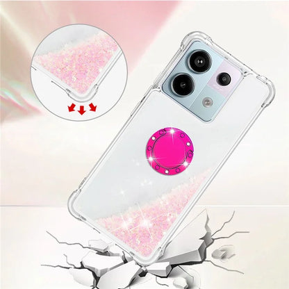 YB Quicksand Series-7 for Xiaomi Redmi Note 13 Pro 5G / Poco X6 5G Case Kickstand TPU Phone Cover