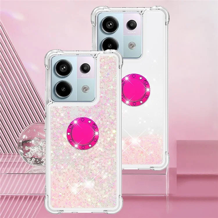 YB Quicksand Series-7 for Xiaomi Redmi Note 13 Pro 5G / Poco X6 5G Case Kickstand TPU Phone Cover