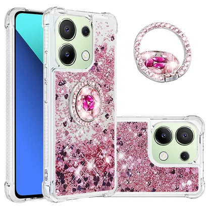 YB Quicksand Series-7 TPU Phone Case for Xiaomi Redmi Note 13 4G Kickstand Cover