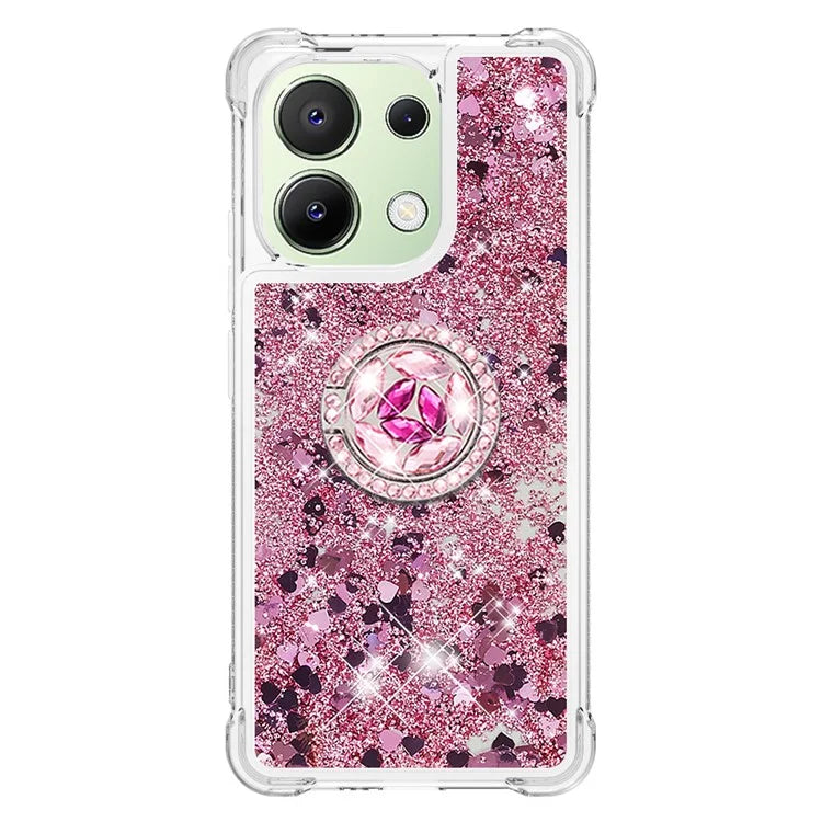 YB Quicksand Series-7 TPU Phone Case for Xiaomi Redmi Note 13 4G Kickstand Cover