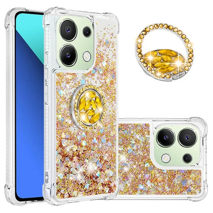 YB Quicksand Series-7 TPU Phone Case for Xiaomi Redmi Note 13 4G Kickstand Cover