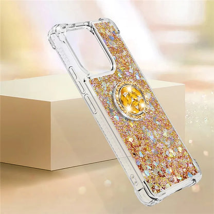 YB Quicksand Series-7 TPU Phone Case for Xiaomi Redmi Note 13 4G Kickstand Cover