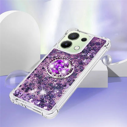 YB Quicksand Series-7 TPU Phone Case for Xiaomi Redmi Note 13 4G Kickstand Cover