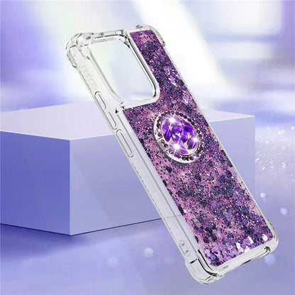 YB Quicksand Series-7 TPU Phone Case for Xiaomi Redmi Note 13 4G Kickstand Cover