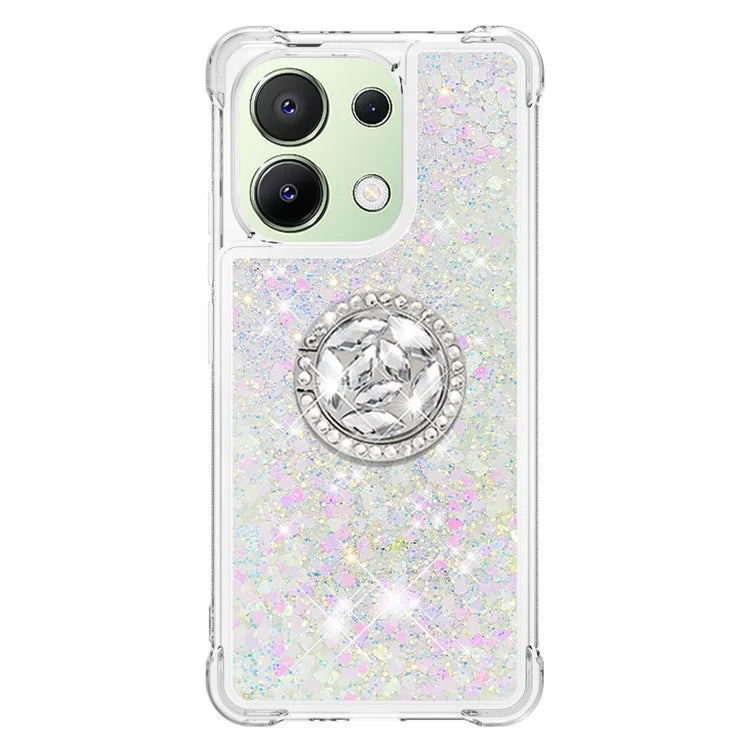 YB Quicksand Series-7 TPU Phone Case for Xiaomi Redmi Note 13 4G Kickstand Cover