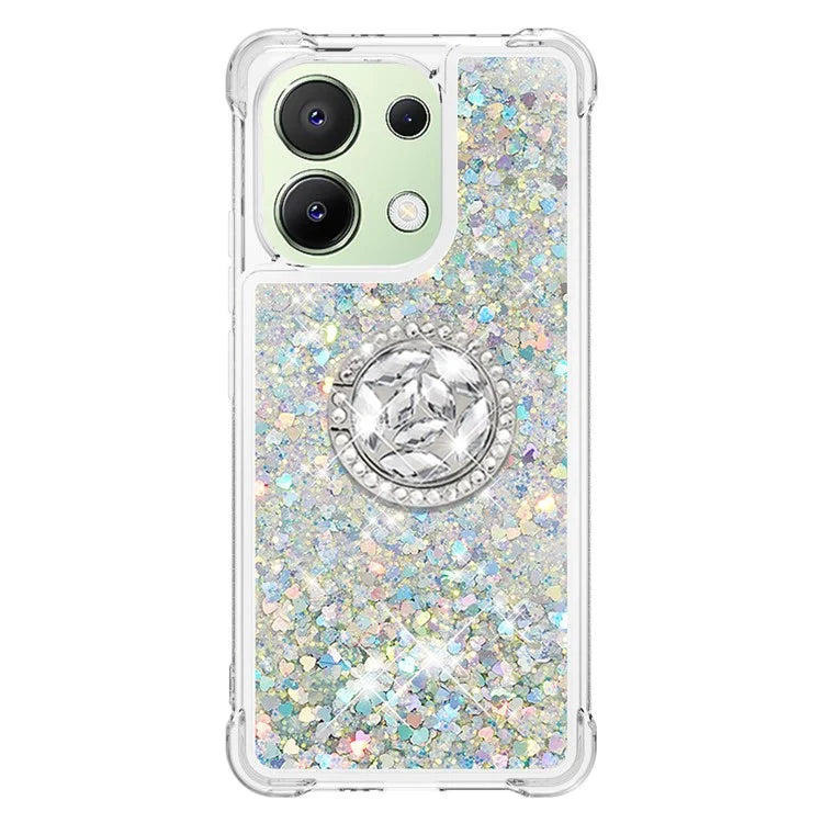 YB Quicksand Series-7 TPU Phone Case for Xiaomi Redmi Note 13 4G Kickstand Cover