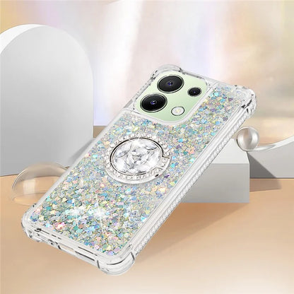 YB Quicksand Series-7 TPU Phone Case for Xiaomi Redmi Note 13 4G Kickstand Cover