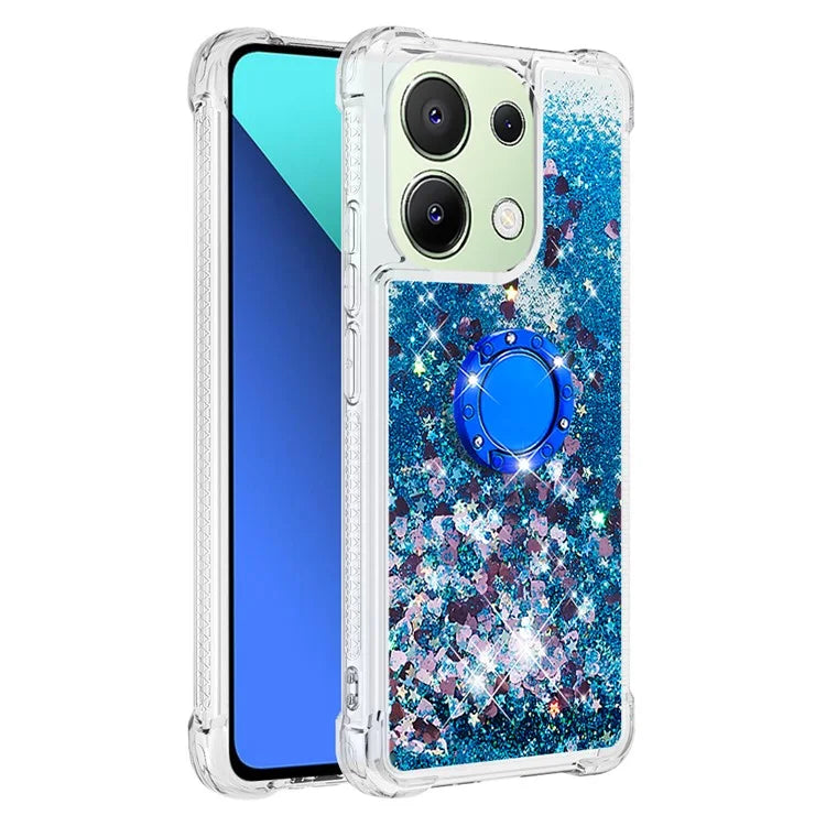 YB Quicksand Series-7 TPU Phone Case for Xiaomi Redmi Note 13 4G Kickstand Cover