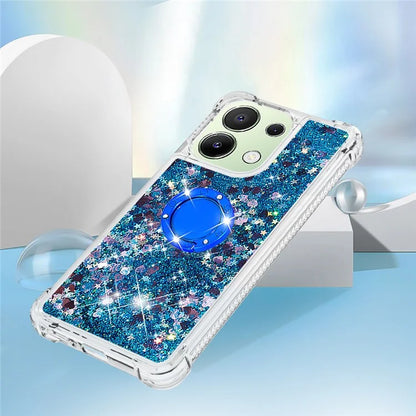 YB Quicksand Series-7 TPU Phone Case for Xiaomi Redmi Note 13 4G Kickstand Cover