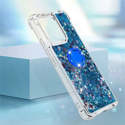 YB Quicksand Series-7 TPU Phone Case for Xiaomi Redmi Note 13 4G Kickstand Cover