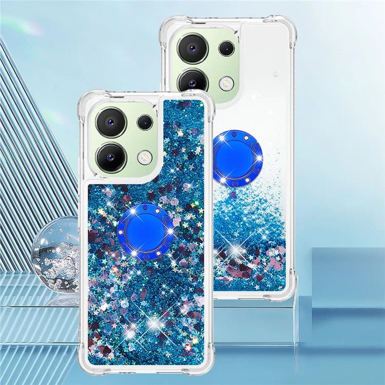 YB Quicksand Series-7 TPU Phone Case for Xiaomi Redmi Note 13 4G Kickstand Cover