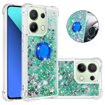 YB Quicksand Series-7 TPU Phone Case for Xiaomi Redmi Note 13 4G Kickstand Cover