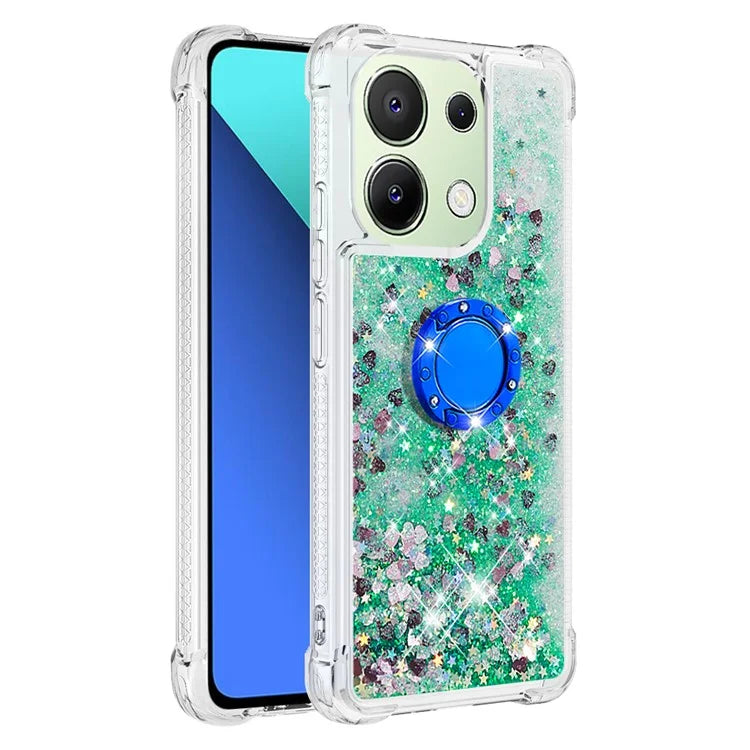 YB Quicksand Series-7 TPU Phone Case for Xiaomi Redmi Note 13 4G Kickstand Cover