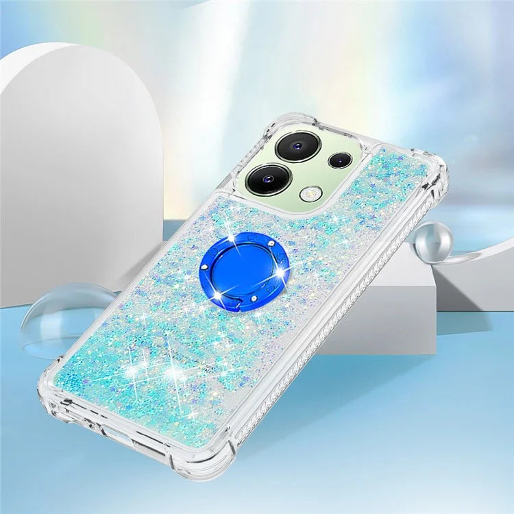 YB Quicksand Series-7 TPU Phone Case for Xiaomi Redmi Note 13 4G Kickstand Cover
