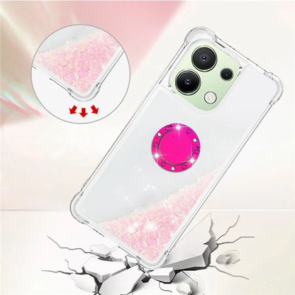 YB Quicksand Series-7 TPU Phone Case for Xiaomi Redmi Note 13 4G Kickstand Cover