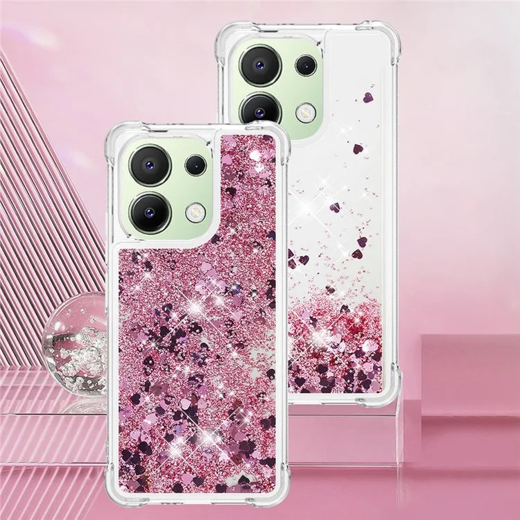 YB Quicksand Series-1 for Xiaomi Redmi Note 13 4G Shockproof TPU Phone Case Built-in Moving Sand Cover
