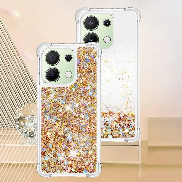YB Quicksand Series-1 for Xiaomi Redmi Note 13 4G Shockproof TPU Phone Case Built-in Moving Sand Cover