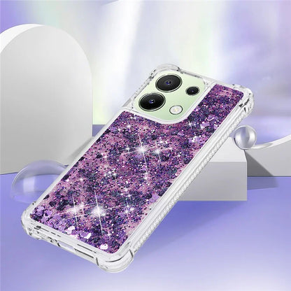 YB Quicksand Series-1 for Xiaomi Redmi Note 13 4G Shockproof TPU Phone Case Built-in Moving Sand Cover