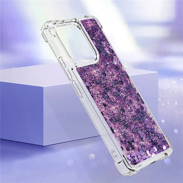 YB Quicksand Series-1 for Xiaomi Redmi Note 13 4G Shockproof TPU Phone Case Built-in Moving Sand Cover