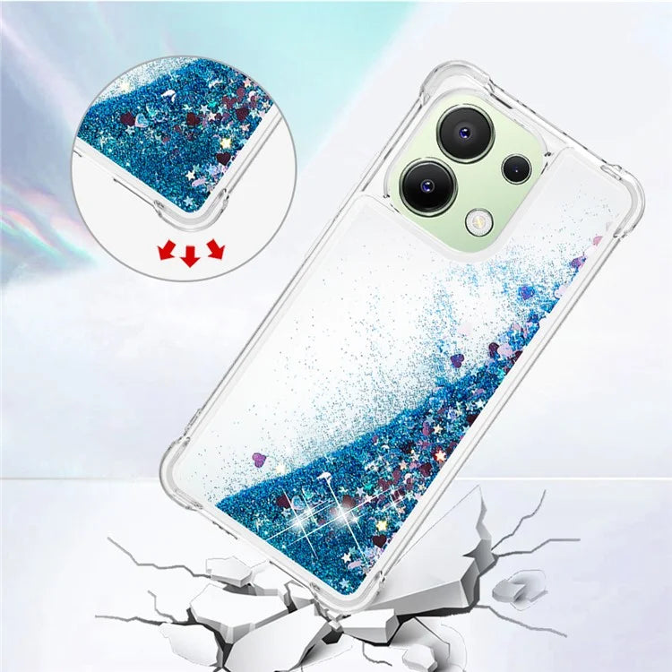 YB Quicksand Series-1 for Xiaomi Redmi Note 13 4G Shockproof TPU Phone Case Built-in Moving Sand Cover