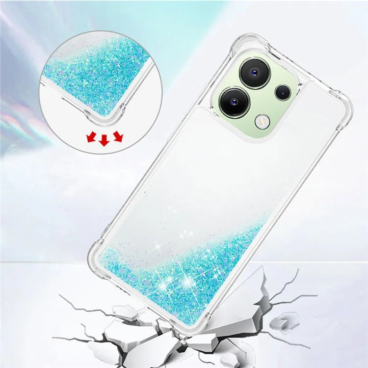YB Quicksand Series-1 for Xiaomi Redmi Note 13 4G Shockproof TPU Phone Case Built-in Moving Sand Cover