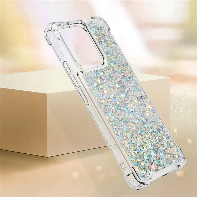 YB Quicksand Series-1 for Xiaomi Redmi Note 13 4G Shockproof TPU Phone Case Built-in Moving Sand Cover