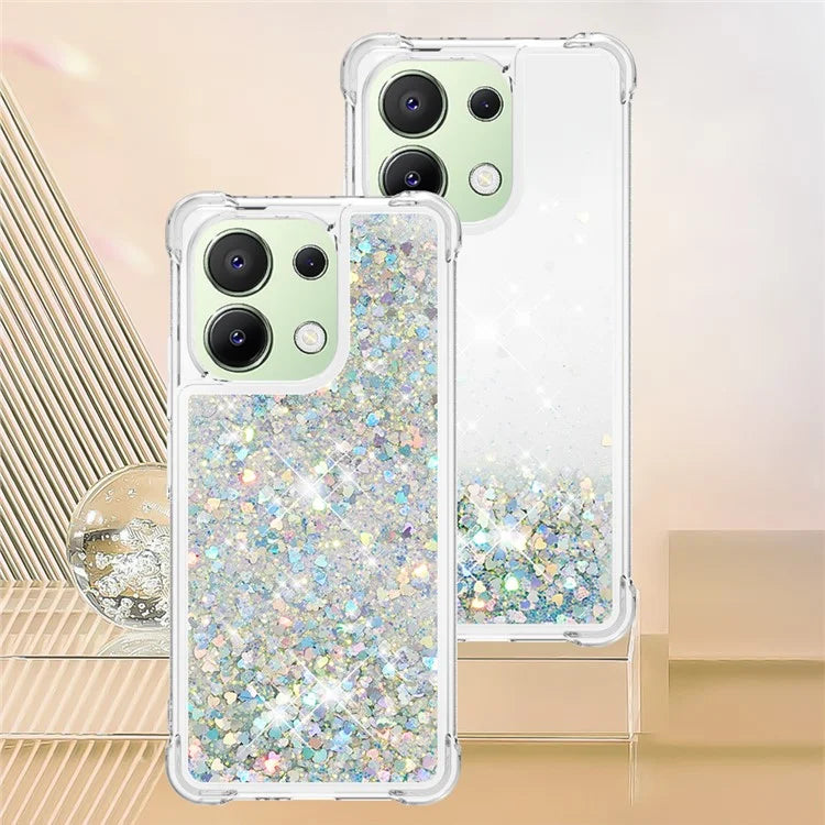 YB Quicksand Series-1 for Xiaomi Redmi Note 13 4G Shockproof TPU Phone Case Built-in Moving Sand Cover