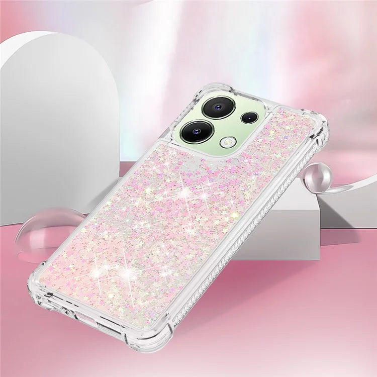 YB Quicksand Series-1 for Xiaomi Redmi Note 13 4G Shockproof TPU Phone Case Built-in Moving Sand Cover