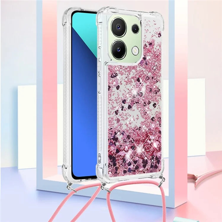 YB Quicksand Series-4 for Xiaomi Redmi Note 13 4G Shockproof TPU Case Liquid Sparkle Phone Shell
