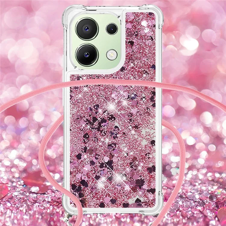 YB Quicksand Series-4 for Xiaomi Redmi Note 13 4G Shockproof TPU Case Liquid Sparkle Phone Shell