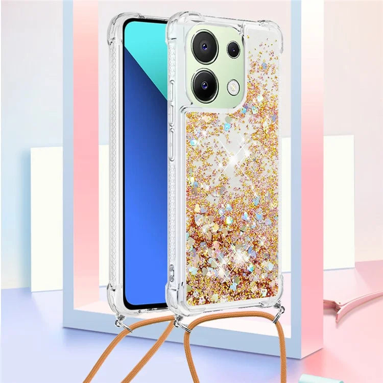 YB Quicksand Series-4 for Xiaomi Redmi Note 13 4G Shockproof TPU Case Liquid Sparkle Phone Shell