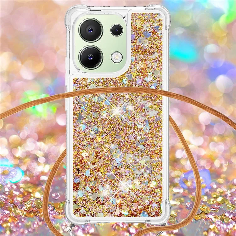 YB Quicksand Series-4 for Xiaomi Redmi Note 13 4G Shockproof TPU Case Liquid Sparkle Phone Shell