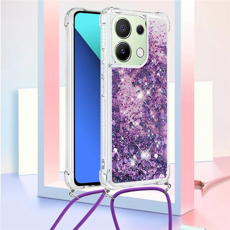 YB Quicksand Series-4 for Xiaomi Redmi Note 13 4G Shockproof TPU Case Liquid Sparkle Phone Shell