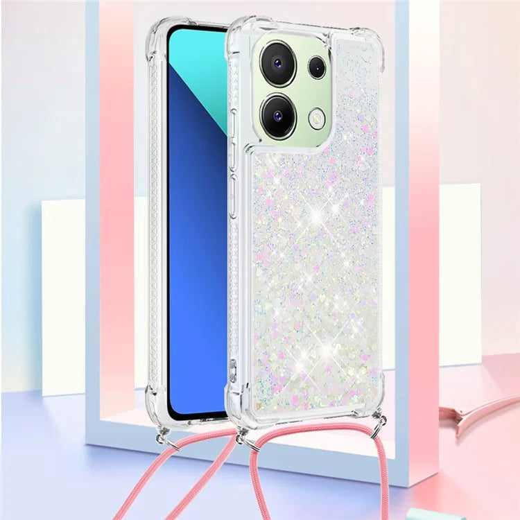 YB Quicksand Series-4 for Xiaomi Redmi Note 13 4G Shockproof TPU Case Liquid Sparkle Phone Shell