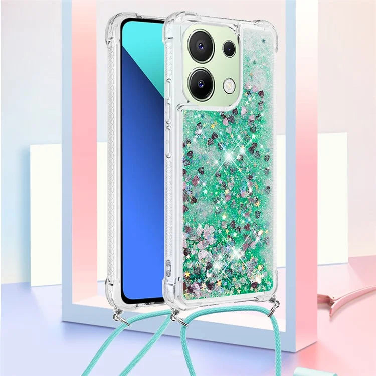 YB Quicksand Series-4 for Xiaomi Redmi Note 13 4G Shockproof TPU Case Liquid Sparkle Phone Shell