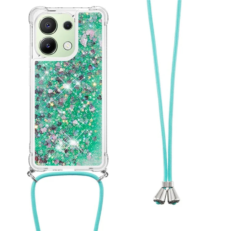 YB Quicksand Series-4 for Xiaomi Redmi Note 13 4G Shockproof TPU Case Liquid Sparkle Phone Shell