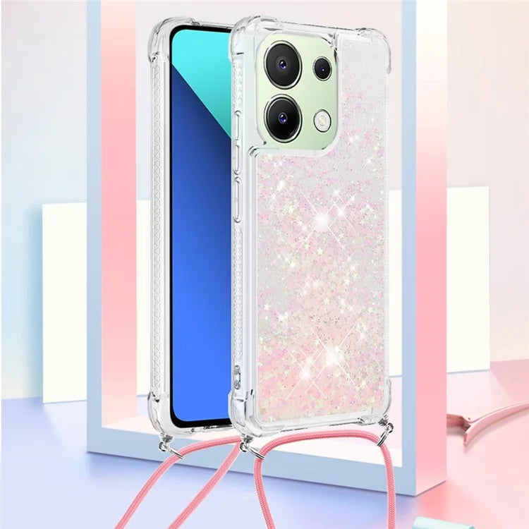 YB Quicksand Series-4 for Xiaomi Redmi Note 13 4G Shockproof TPU Case Liquid Sparkle Phone Shell