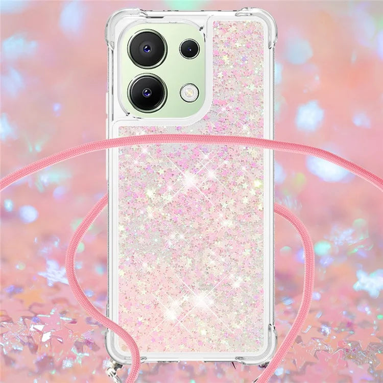 YB Quicksand Series-4 for Xiaomi Redmi Note 13 4G Shockproof TPU Case Liquid Sparkle Phone Shell
