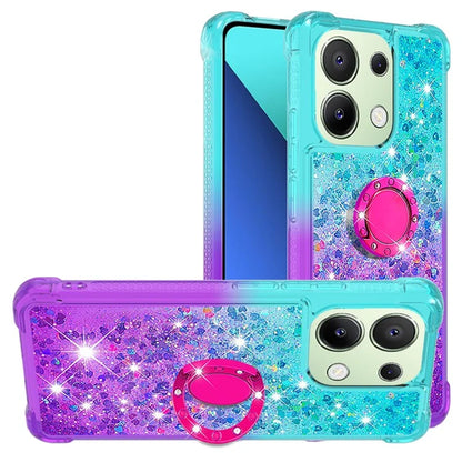 YB Quicksand Series-8 for Xiaomi Redmi Note 13 4G Case Bling Glitter Kickstand TPU Cover