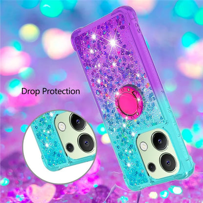 YB Quicksand Series-8 for Xiaomi Redmi Note 13 4G Case Bling Glitter Kickstand TPU Cover